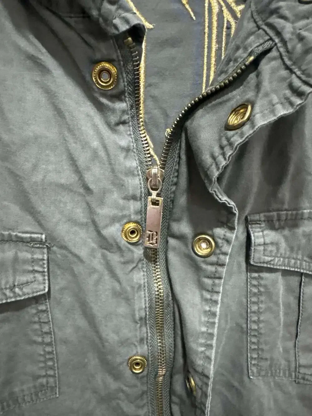 Blac Label 1968 Embroidered Military Field Jacket Grey